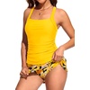 image:imageWomens Tankini Swimsuit with Skirt  Two Piece Bathing Suit with PocketsYellow Floral