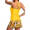 image:imageWomens Tankini Swimsuit with Skirt  Two Piece Bathing Suit with PocketsYellow Floral