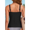 image:imageWomens Tankini Tops Only  Tummy Control Bathing Suit High Neck Swim TopBlack