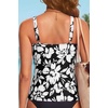 image:imageWomens Tankini Tops Only  Tummy Control Bathing Suit High Neck Swim TopBlack Flower