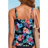 image:imageWomens Tankini Tops Only  Tummy Control Bathing Suit High Neck Swim TopColorful Floral