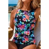 image:imageWomens Tankini Tops Only  Tummy Control Bathing Suit High Neck Swim TopColorful Floral