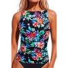 image:imageWomens Tankini Tops Only  Tummy Control Bathing Suit High Neck Swim TopColorful Floral